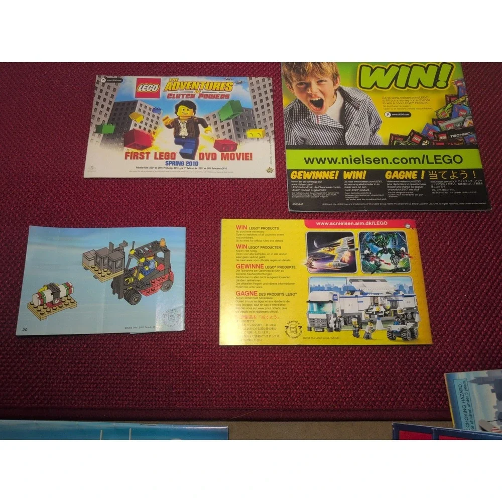Lego City Instruction Booklet Lot Of 10 Booklets Only Plus Poster*Read